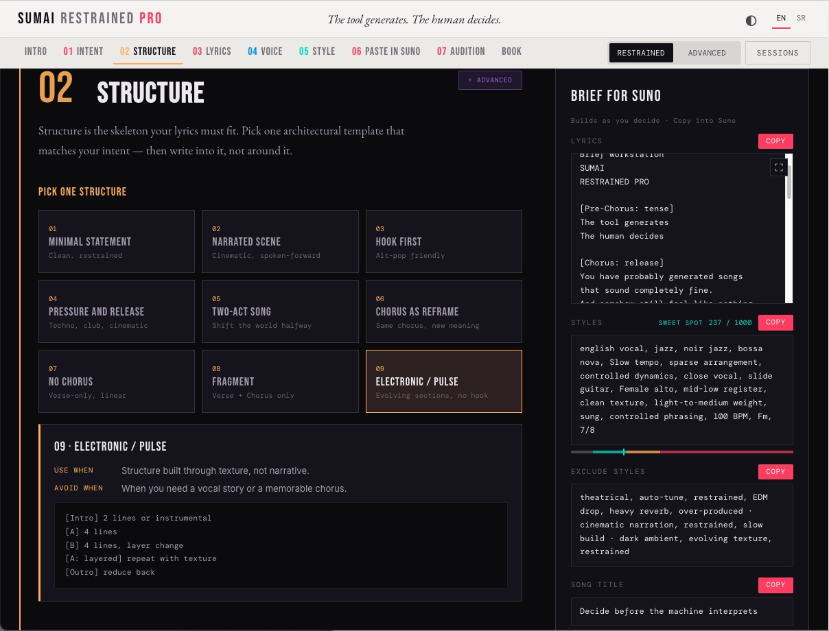 SUMAI PRO — Structure, Step 02