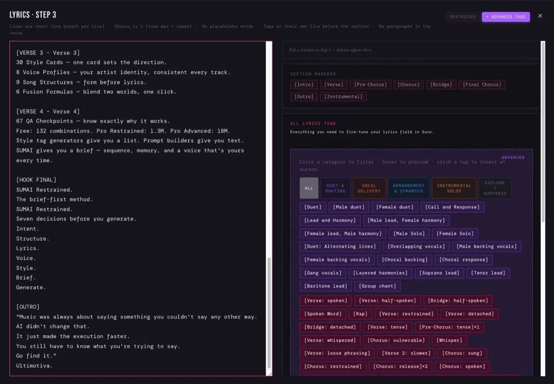 SUMAI PRO &mdash; Lyrics with Extended tags