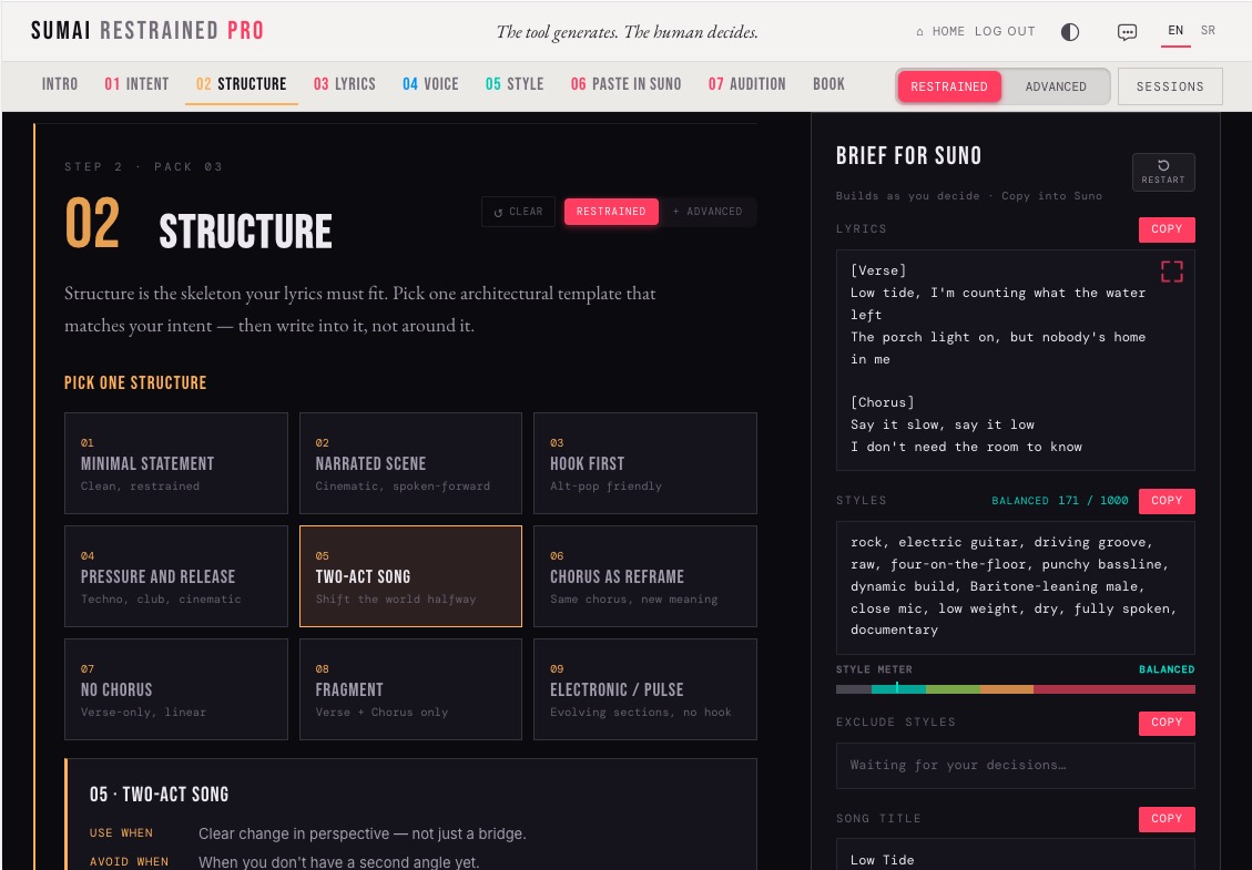 SUMAI PRO — Structure, Step 02